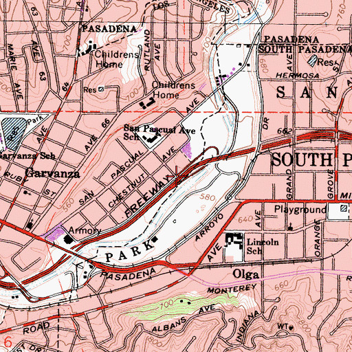 Topographic Map of Exit 30B, CA