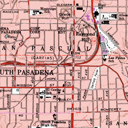 Topographic Map of Exit 31B, CA