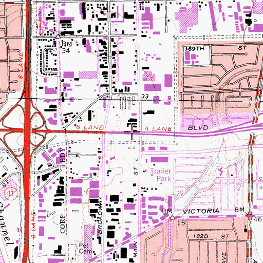 Topographic Map of Exit 7A, CA