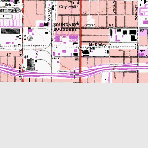 Topographic Map of Exit 14A, CA
