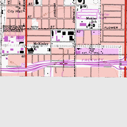 Topographic Map of Exit 14B, CA
