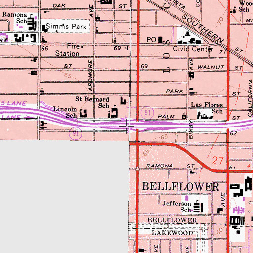 Topographic Map of Exit 16, CA