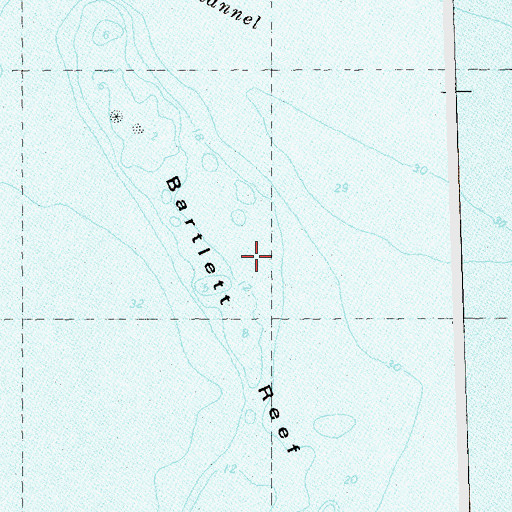 Topographic Map of Bartlett Reef, CT