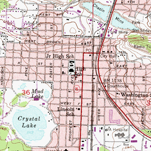 Topographic Map of Holy Trinity Episcopal Church, MI
