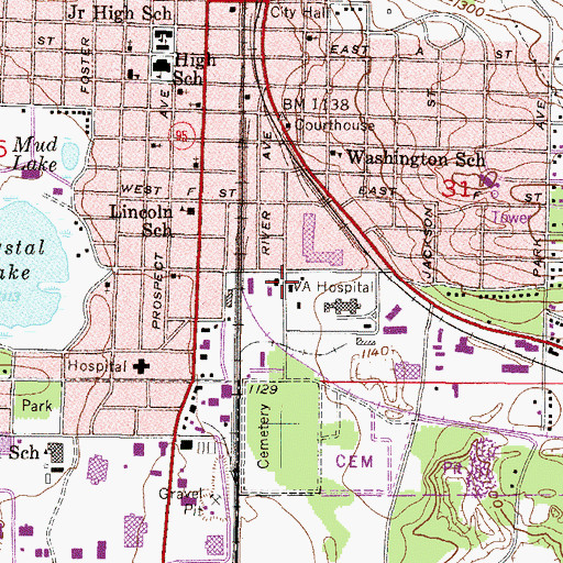 Topographic Map of First Covenant Church, MI