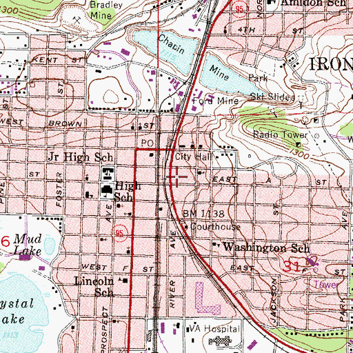 Topographic Map of Cornerstone Community Church, MI