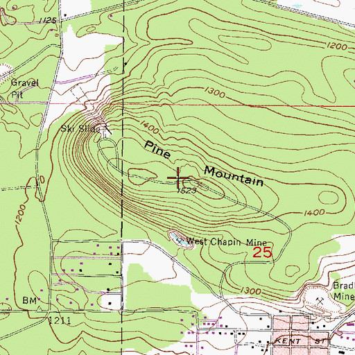 Topographic Map of Upper Peninsula Vietnam Veterans Memorial, MI