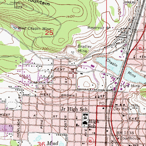 Topographic Map of Cornish Pump Museum, MI