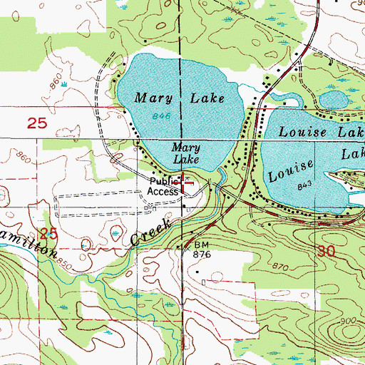 Topographic Map of Lake Mary Park, MI