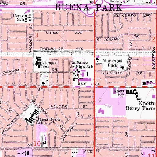 Topographic Map of Gilbert High School-West, CA