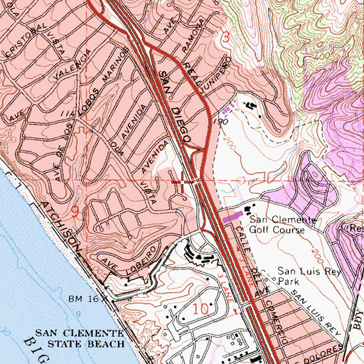 Topographic Map of Exit 73, CA