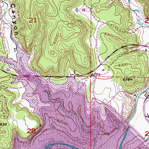 Topographic Map of Trinidad Lake State Park, CO