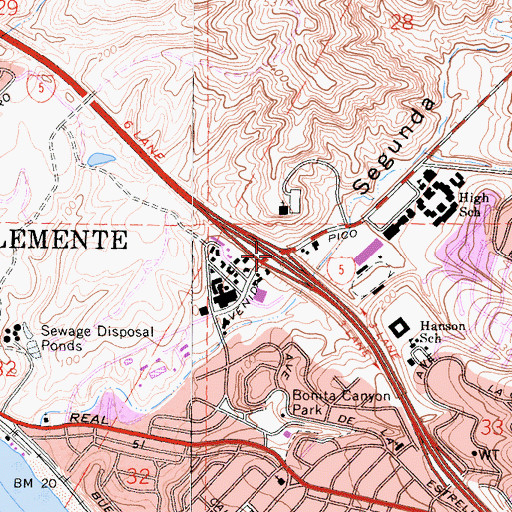 Topographic Map of Exit 76, CA