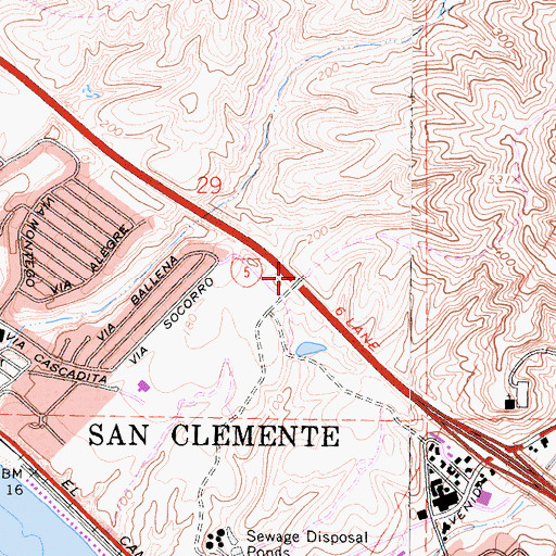 Topographic Map of Exit 77, CA