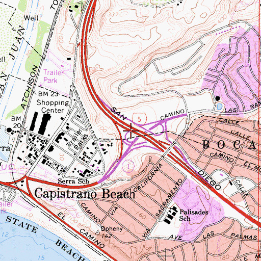 Topographic Map of Exit 79, CA