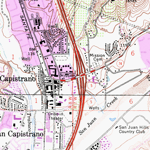 Topographic Map of Exit 82, CA