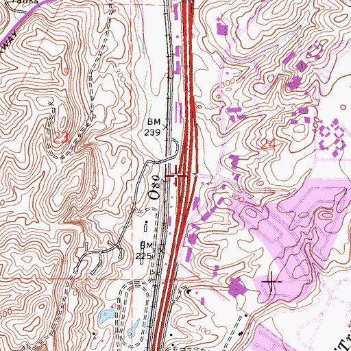 Topographic Map of Exit 85, CA