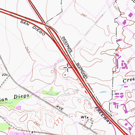 Topographic Map of Exit 92B, CA