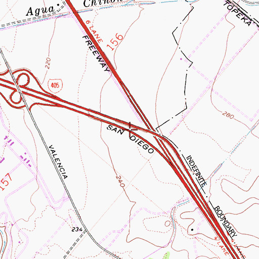 Topographic Map of Exit 94A, CA
