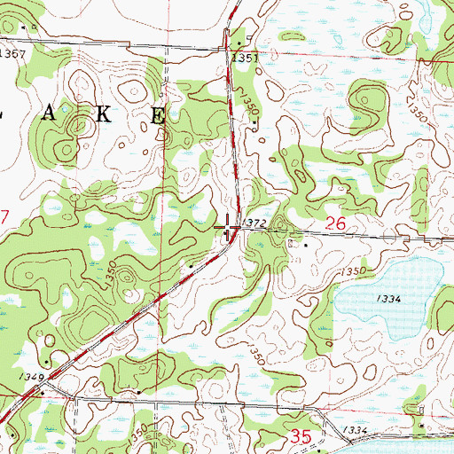 Topographic Map of School Number 129 (historical), MN