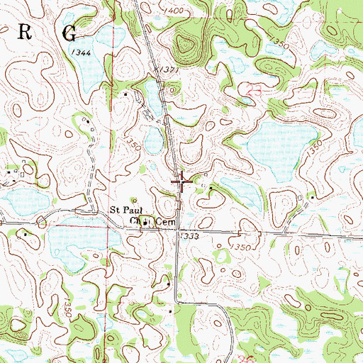 Topographic Map of School Number 169 (historical), MN