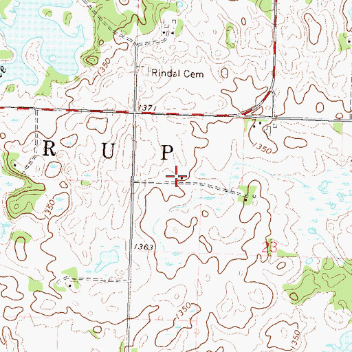 Topographic Map of School Number 112 (historical), MN