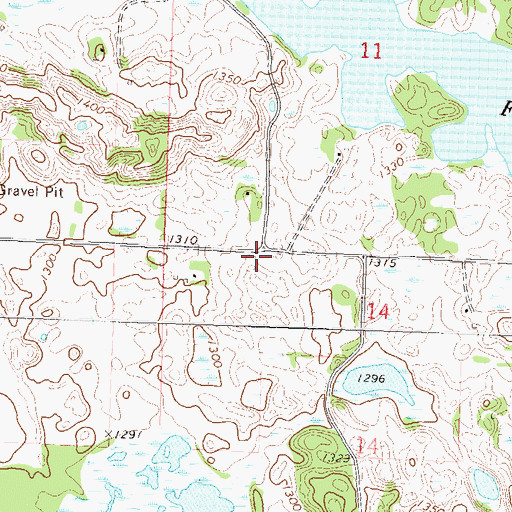 Topographic Map of School Number 162 (historical), MN