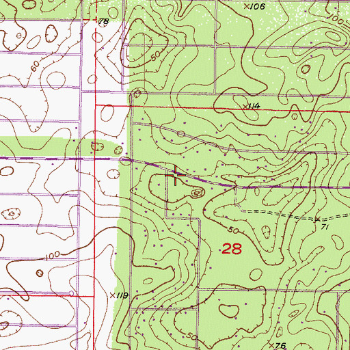 Topographic Map of Citrus Hills Electric Substation, FL