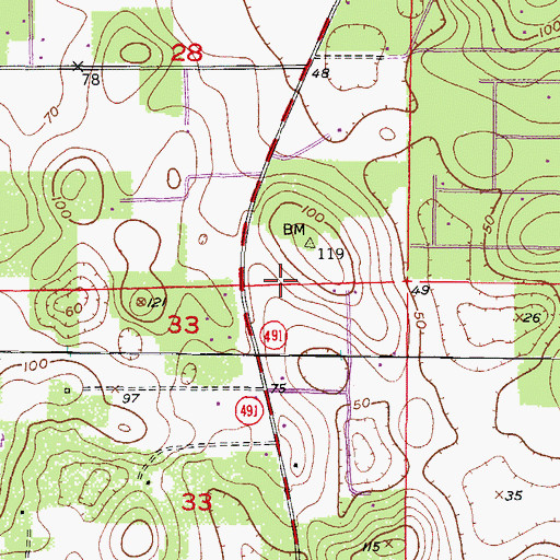 Topographic Map of Shepherd's Way Baptist Church, FL