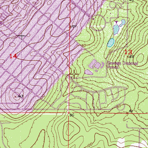 Topographic Map of Beverly Hills Community Park, FL