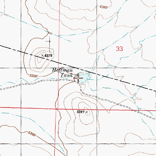 Topographic Map of Hoffman Tank, AZ