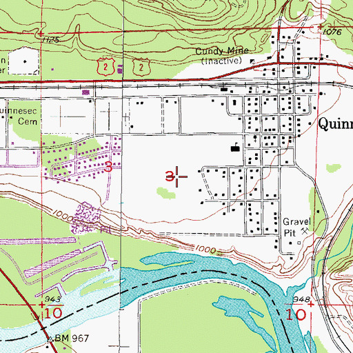Topographic Map of Quinnesec United Methodist Church, MI