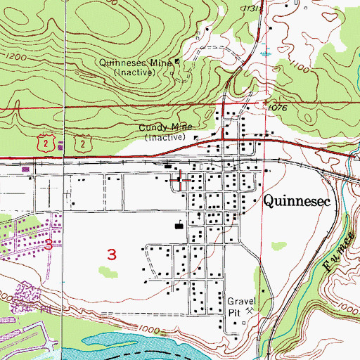 Topographic Map of Breitung Charter Township Fire Department, MI