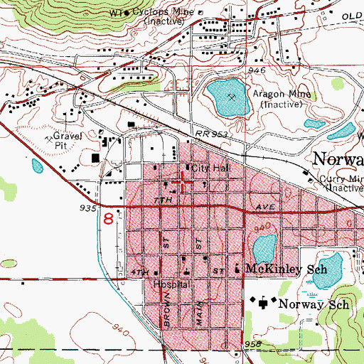 Topographic Map of United Pentecostal Church, MI