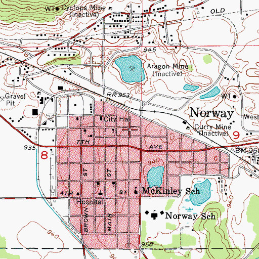 Topographic Map of Bethany Lutheran Church, MI