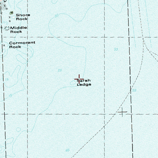 Topographic Map of Sarah Ledge, CT