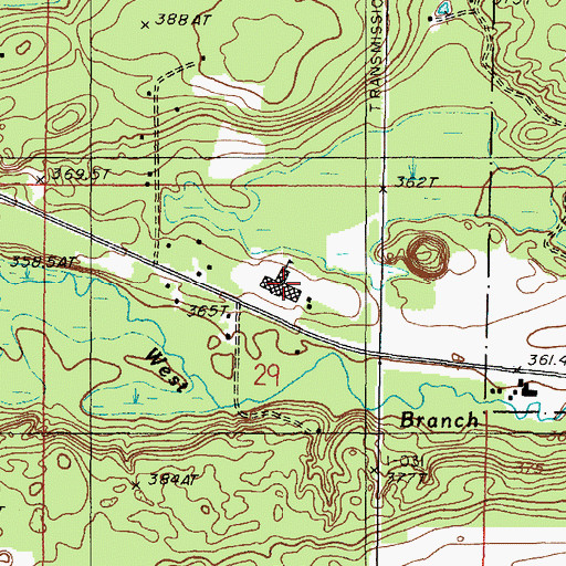 Topographic Map of North Dickinson County School, MI