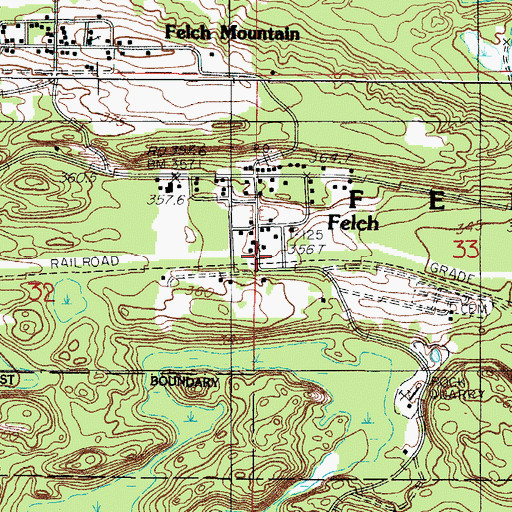 Topographic Map of Felch Station (historical), MI