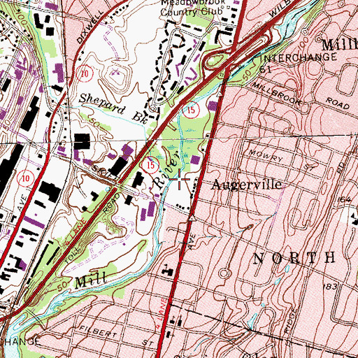 Topographic Map of Shepard Brook, CT