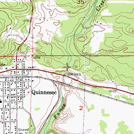 Topographic Map of Fumee Falls, MI