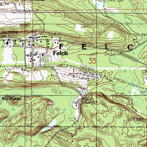Topographic Map of Felch Cemetery, MI