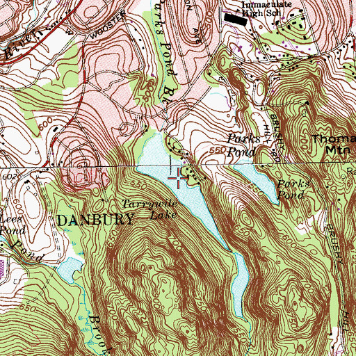 Topographic Map of Tarrywile Lake, CT