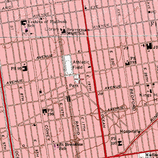 Topographic Map of Paul W Kolbert Park, NY