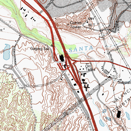 Topographic Map of Exit 170, CA