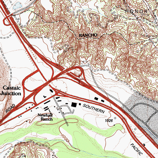 Topographic Map of Exit 172, CA