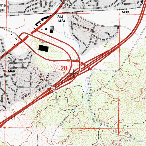 Topographic Map of Exit 6, CA