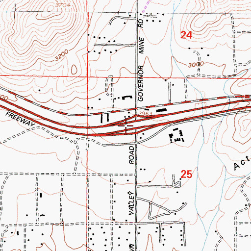 Topographic Map of Exit 24, CA