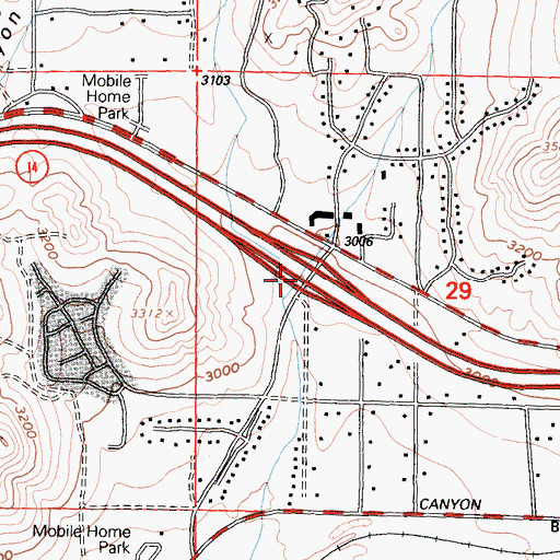 Topographic Map of Exit 26, CA