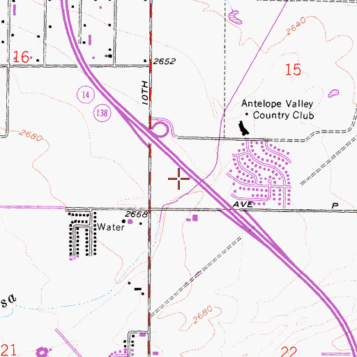 Topographic Map of Exit 37, CA