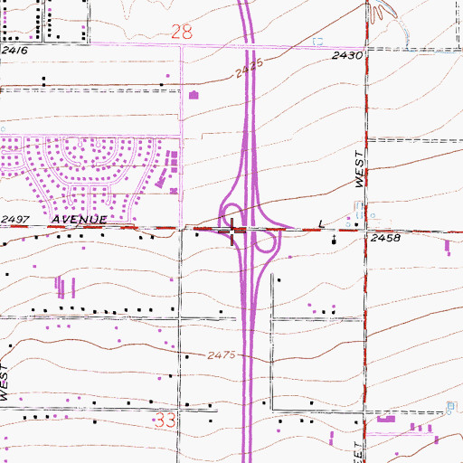 Topographic Map of Exit 41, CA